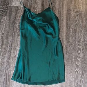 Princess Polly - Green silk slip dress